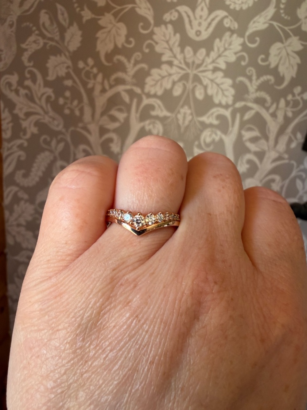 Pandora Timeless Wish Floating Pavé Ring Size 7 Rose Gold Plated w CZ Stones NIB - Picture 13 of 14